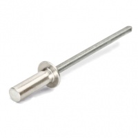 Заклепка ГОСТ Р ИСО 15973-2005 - заклепка "слепая" с закрытым концом, разрывающимся вытяжным сердечником и выступающей головкой