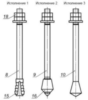 Болт фундаментный с анкерной плитой тип 2 исполнение 3