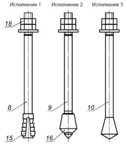 Болт фундаментный с анкерной плитой тип 2 исполнение 3