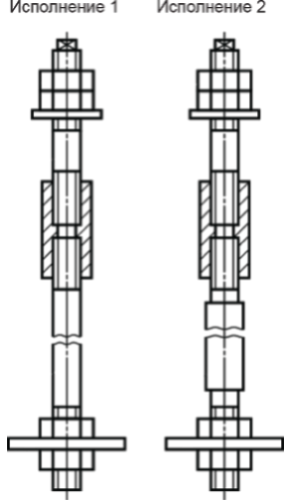 Болт составной тип 3 исполнение 1
